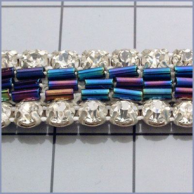 Rhinestone Banding with Bugles